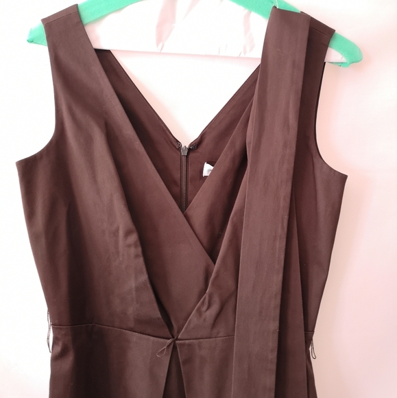 Calvin Klein Dress Chocolate Brown Box Pleats, 2P - Picture 2 of 5